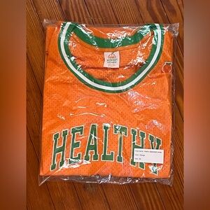 Midnight Organic HEALTHY Orange Basketball Jersey Larry June 2XL